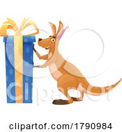 Kangaroo And Gift by Vector Tradition SM