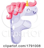 Poster, Art Print Of Letter F Unicorn