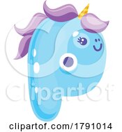 Poster, Art Print Of Letter P Unicorn