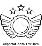 Black And White Wing Seal Icon