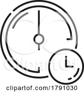 Poster, Art Print Of Black And White Timer Icon