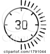 Black And White Timer Icon by Vector Tradition SM