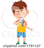 Poster, Art Print Of Boy Coughing
