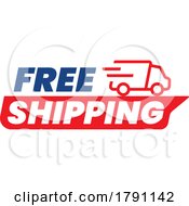 Poster, Art Print Of Delivery Truck And Free Shipping Icon