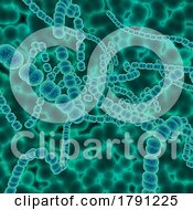 Poster, Art Print Of 3d Abstract Medical Image With Strep A Virus Cells