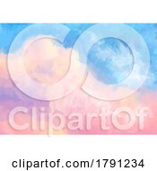 Poster, Art Print Of Abstract Hand Painted Cotton Candy Clouds Background