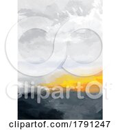 Poster, Art Print Of Wall Art With An Abstract Hand Painted Landscape Design