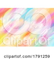 Poster, Art Print Of Pastel Coloured Abstract Background With Oil Painted Brush Strokes