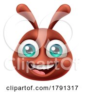 Poster, Art Print Of Ant Insect Bug Cute Emoticon Face Cartoon Mascot