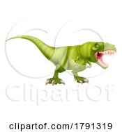 Poster, Art Print Of Tyrannosaurus T Rex Dinosaur Cartoon Roaring