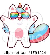 Poster, Art Print Of Unicorn Cat With Open Arms