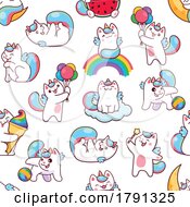 Poster, Art Print Of Unicorn Cat Pattern