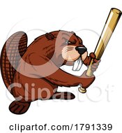 Baseball Beaver Mascot by Vector Tradition SM