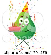 Poster, Art Print Of Birthday Avocado Mascot