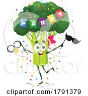 Poster, Art Print Of Party Broccoli Mascot