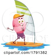 Poster, Art Print Of Micronutrient Mascot Windsurfing