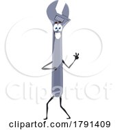 Poster, Art Print Of Adjustable Wrench Mascot