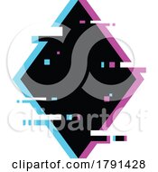 Poster, Art Print Of Pixelated Casino Diamond Playing Card Suit Icon