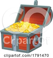 Treasure Chest Of Gold Coins by Vector Tradition SM