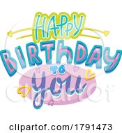 Poster, Art Print Of Happy Birthday To You Greeting