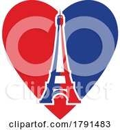 Poster, Art Print Of Heart And Eiffel Tower
