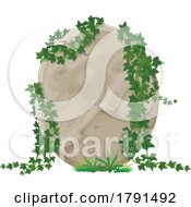 Stone Tablet Sign And Ivy Foliage