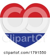 Netherlands Dutch Flag Heart Concept by AtStockIllustration