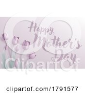 Poster, Art Print Of Happy Mothers Day Paper Craft Tulips Design