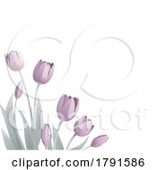 Poster, Art Print Of Paper Craft Cut Origami Floral Tulip Flowers