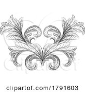 Filigree Heraldry Floral Baroque Design Element by AtStockIllustration