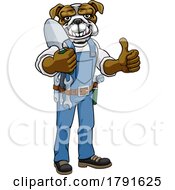 Bulldog Gardener Gardening Animal Mascot