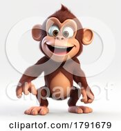 3d Cute Monkey On A Shaded Background by chrisroll
