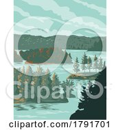 Poster, Art Print Of Thousand Islands National Park On The Saint Lawrence River Canada Wpa Poster Art