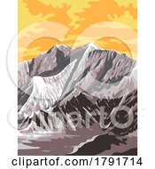 Poster, Art Print Of Mount Logan Within Kluane National Park And Reserve Yukon Canada Wpa Poster Art