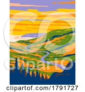 Poster, Art Print Of Cape Breton Highlands National Park During Fall In Nova Scotia Canada Wpa Poster Art