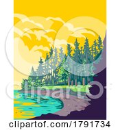 Poster, Art Print Of Gwaii Haanas National Park Reserve In Haida Gwaii British Columbia Canada Wpa Poster Art
