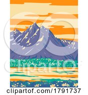Poster, Art Print Of Grand Teton National Park In Spring Wyoming Wpa Poster Art