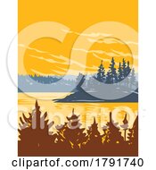 Poster, Art Print Of Gulf Islands National Park Reserve In British Columbia Canada Wpa Poster Art