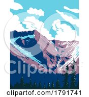 Illecillewaet Glacier In Selkirk Mountains Glacier National Park In British Columbia Canada WPA Poster Art