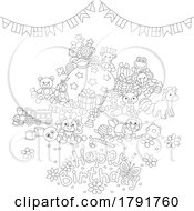 Poster, Art Print Of Happy Birthday Greeting With Gifts