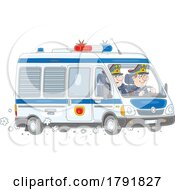 Cartoon Police Van