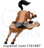 Cartoon Bucking And Kicking Horse by Hit Toon