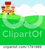 Poster, Art Print Of Castle And Green Hills