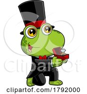 Cartoon Frog Proposing