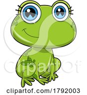 Poster, Art Print Of Cartoon Pretty Female Frog