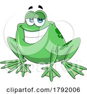 Cartoon Frog Grinning by Hit Toon