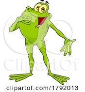 Cartoon Frog Gesturing by Hit Toon