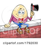 Cartoon Humpty Dumpty Sitting On A Wall