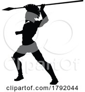 Poster, Art Print Of Spartan Silhouette Gladiator Trojan Greek Warrior