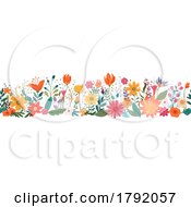 Wild Flowers Seamless Abstract Pattern Design